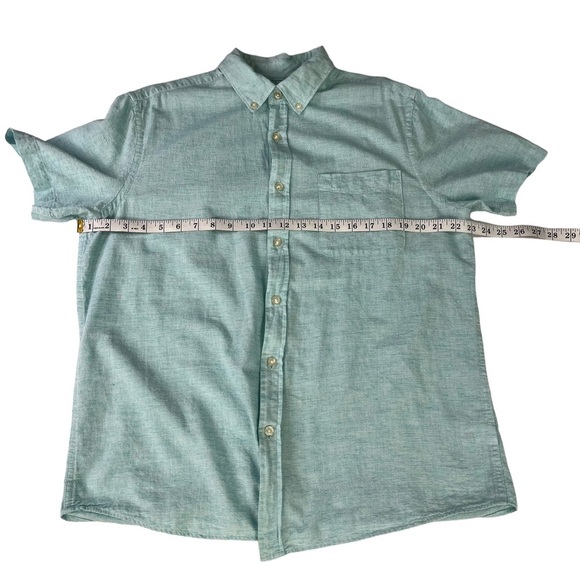 Sonoma Men's Green Button‎ Down Shirt Short Sleeves Sz Large - Picture 6 of 7